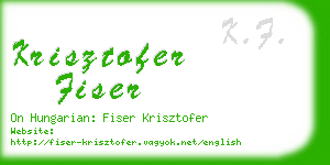 krisztofer fiser business card